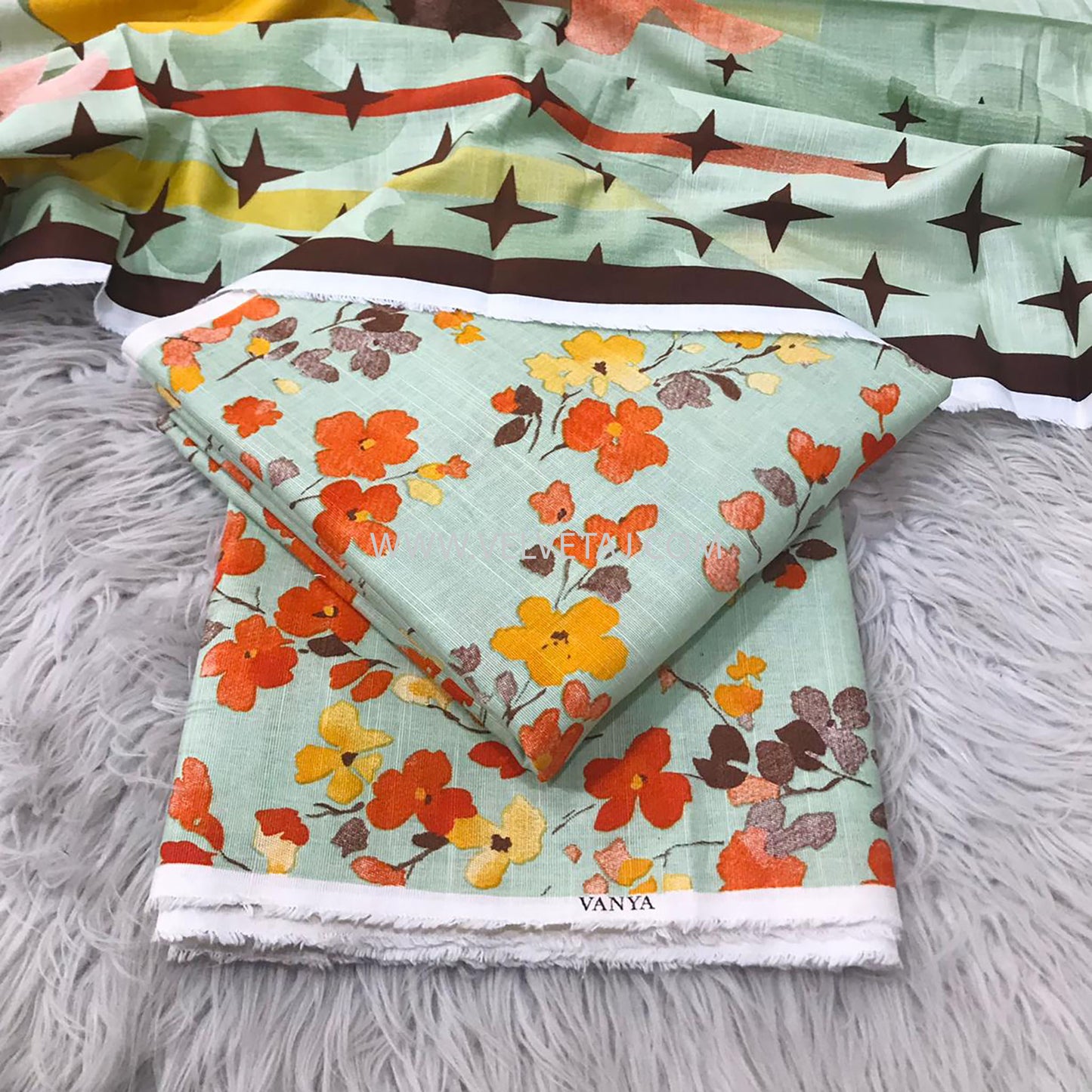 THREE PIECES PRINTED FULL SUIT