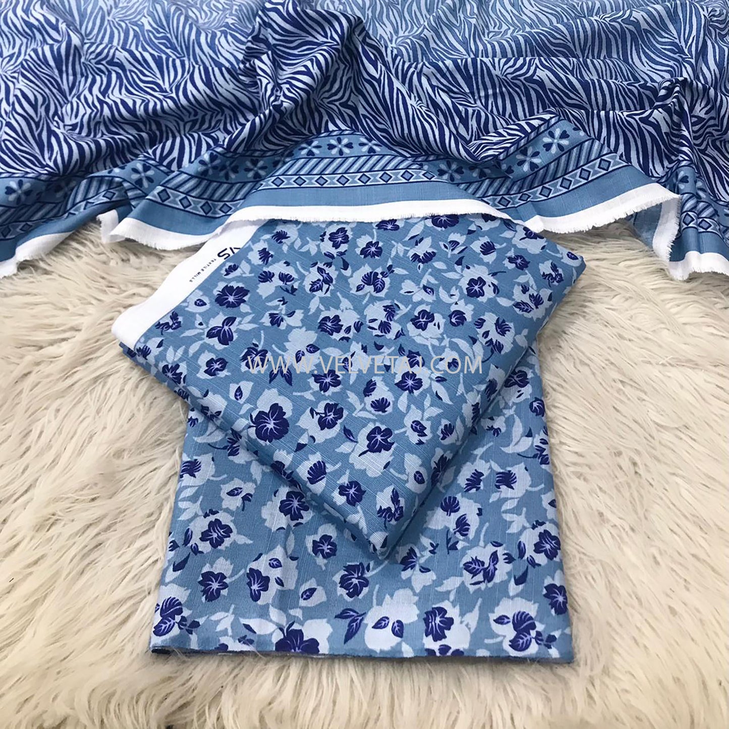 THREE PIECES PRINTED FULL SUIT