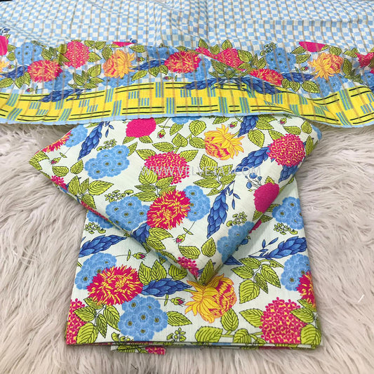 THREE PIECES PRINTED FULL SUIT