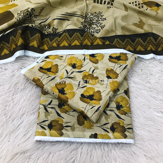 THREE PIECES PRINTED FULL SUIT