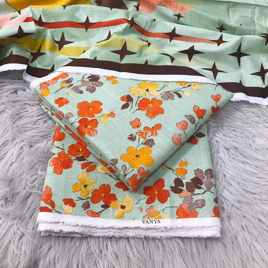 THREE PIECES PRINTED FULL SUIT
