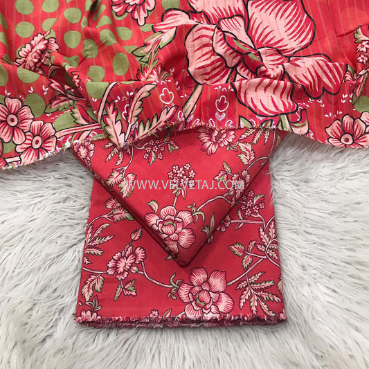 THREE PIECES PRINTED FULL SUIT