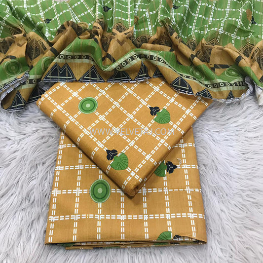 THREE PIECES PRINTED FULL SUIT
