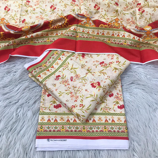 THREE PIECES PRINTED FULL SUIT