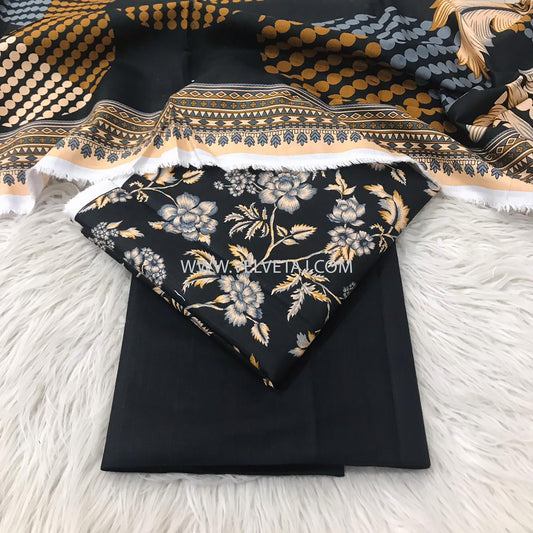 THREE PIECES PRINTED FULL SUIT